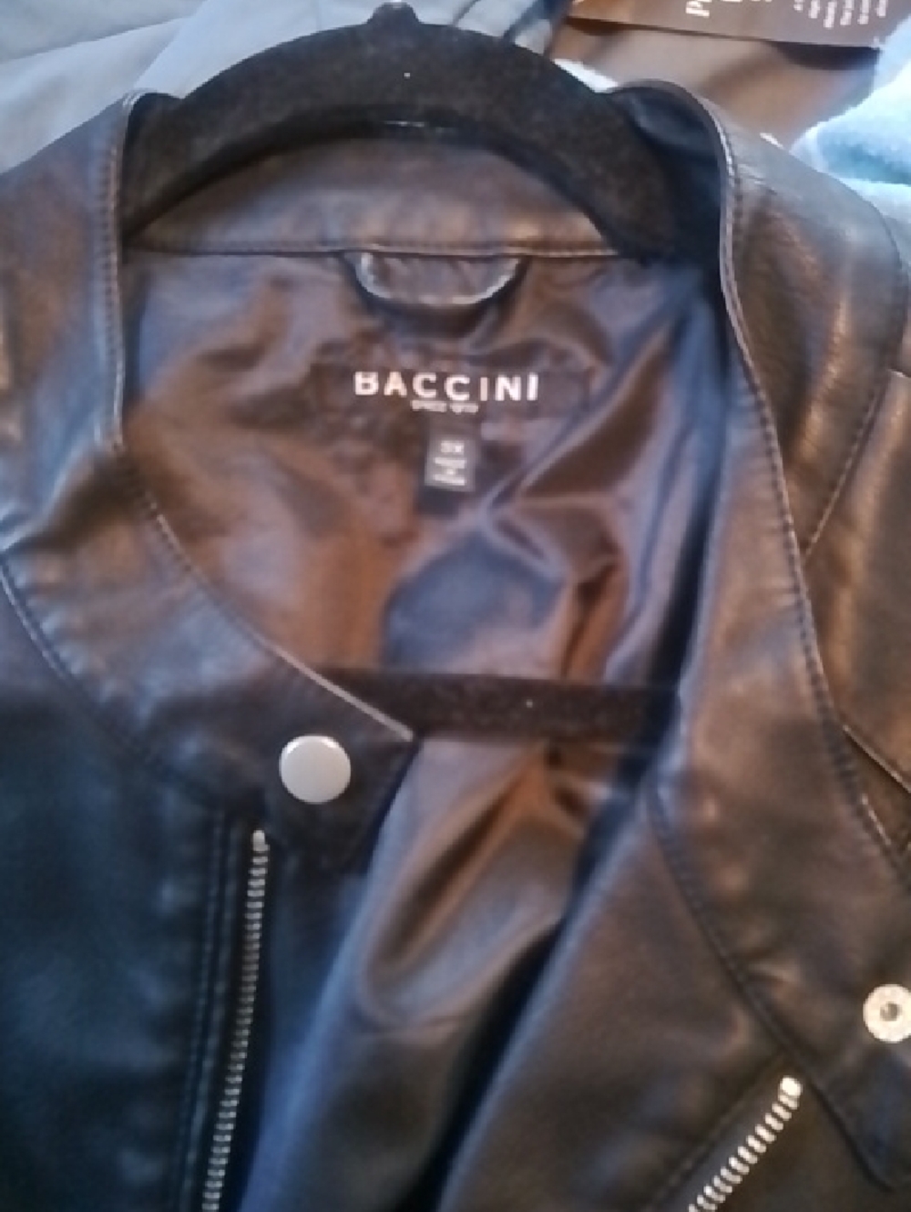 Baccini Men’s Black Faux Leather Jacket